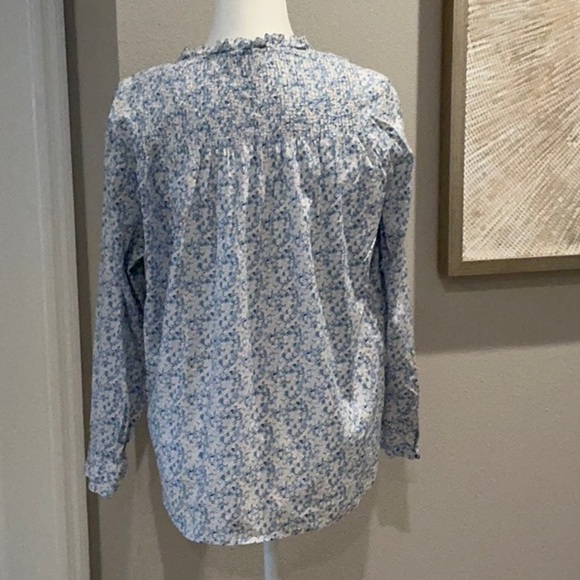 J.Crew Liberty fabric popover blouse Sz M - Picture 5 of 6